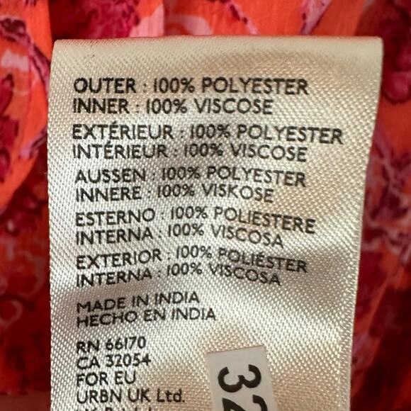 Free People See It Through Maxi Dress in Red Floral Size Large Bohemian - Picture 14 of 15